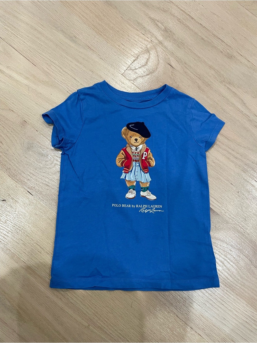 Ralph Lauren Royal Blue Polo Bear Graphic Tee